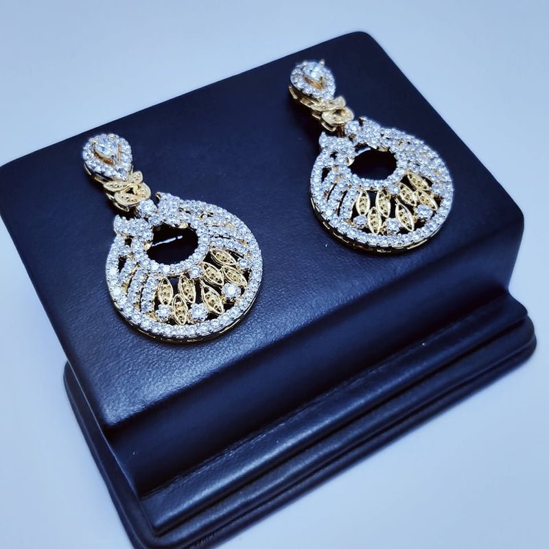 Gold Plated Necklace Set With americon Zircons (925 Silver)