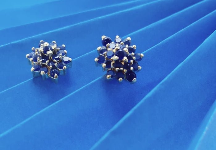 Tops with Blue Sapphire Color. (925 Silver)