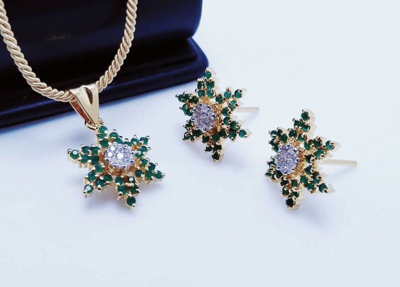 Gold Plated Pendant Set. (925 Silver)