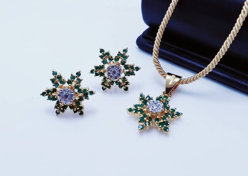 Gold Plated Pendant Set. (925 Silver)