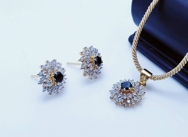 Gold Plated Pendant Set. (925 Silver)