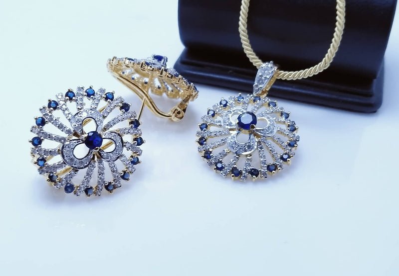 Gold Plated Pendant Set. (925 Silver)