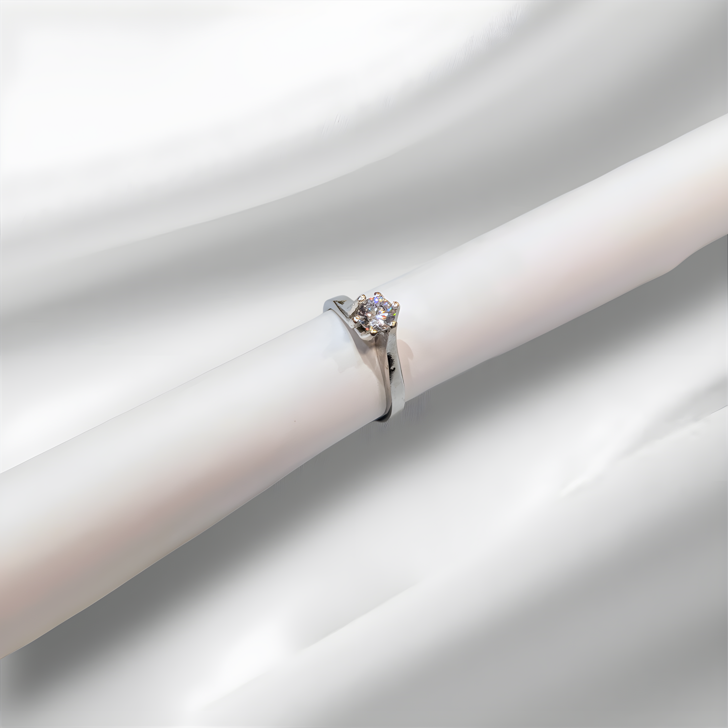 Solitaire Ring Sterling Silver