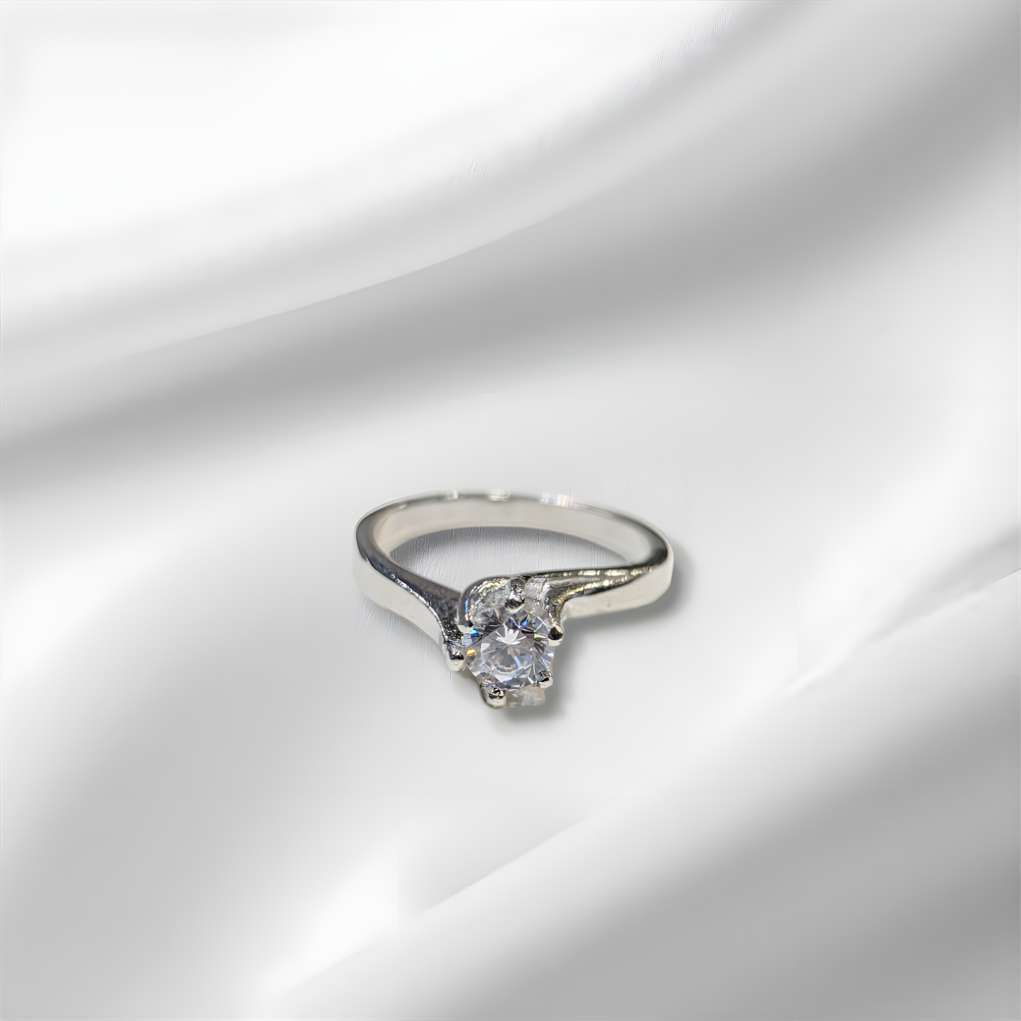 Solitaire Ring Sterling Silver