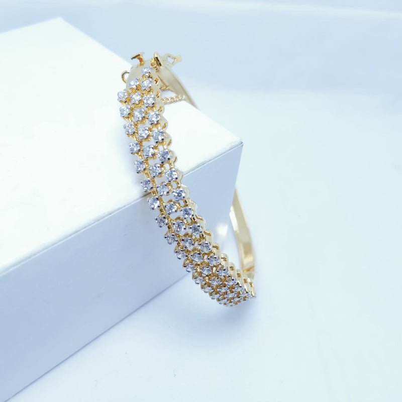 Elegance Silver Handmade Bracelet 24kt Gold Plated