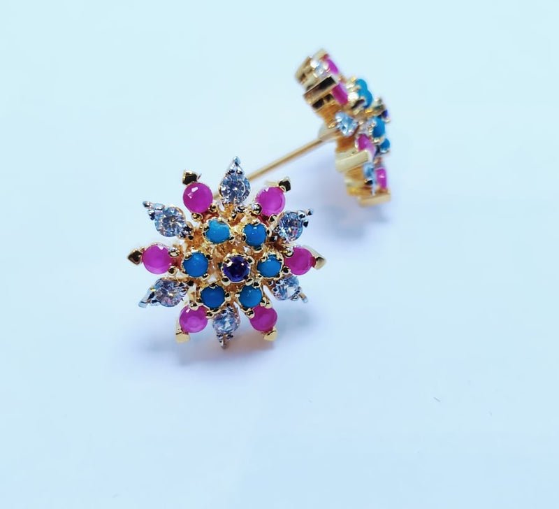 Tops with Multi Color Stones. (925 Silver)