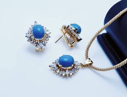Gold Plated Pendant Set. (925 Silver)