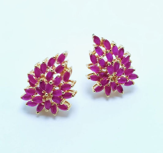 Gold Plated Tops Pair with Chetam. (925 Silver)