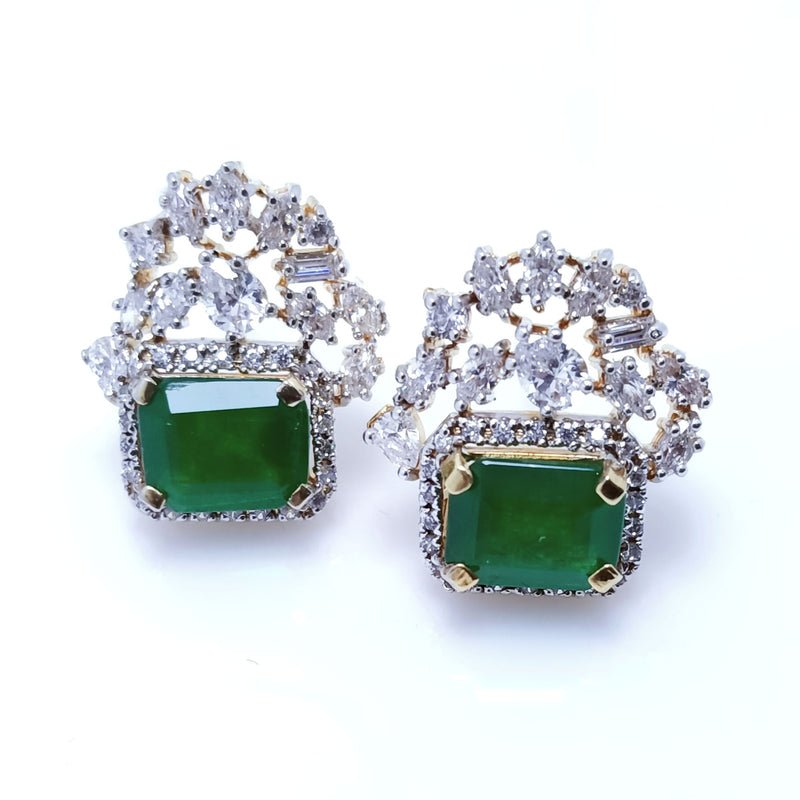 Gold Plated Diamond Style Tops. (925 Silver)