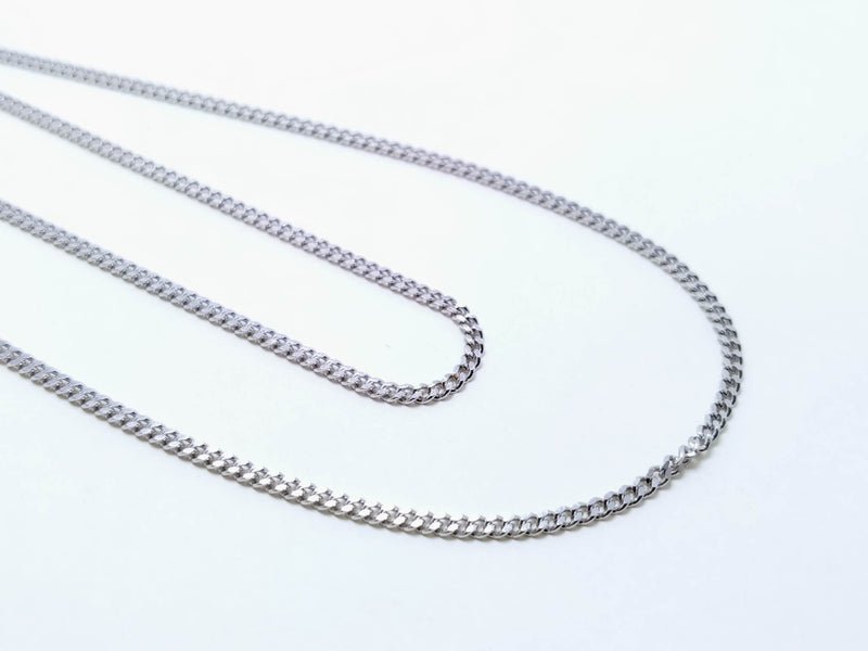 Silver Chain Premium Quality Rhodium Plated. (925 Silver)