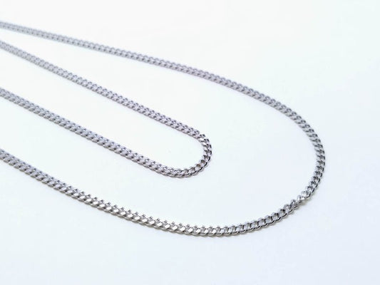Silver Chain Premium Quality Rhodium Plated. (925 Silver)