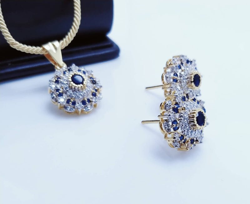Gold Plated Pendant Set. (925 Silver)
