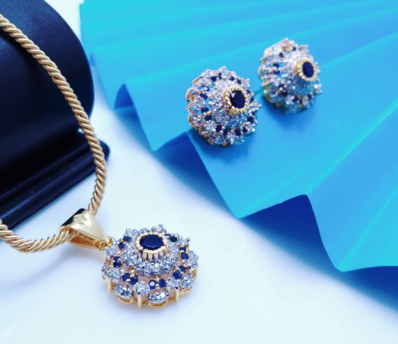 Gold Plated Pendant Set. (925 Silver)