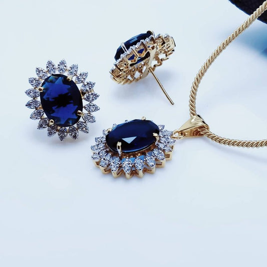 Gold Plated Pendant Set. (925 Silver)
