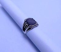 Silver Elegant Men`s Ring with Black Onex. (925 Silver)