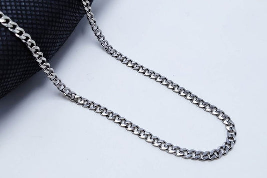 Silver Chain Premium Quality Rhodium Plated.(925 Silver)