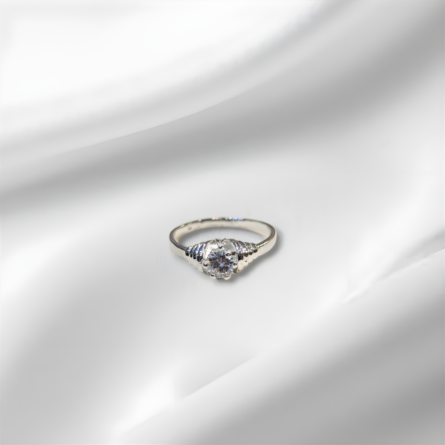 Solitaire Ring Sterling Silver