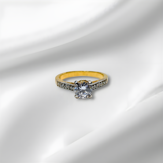 Solitaire Ring Sterling Silver
