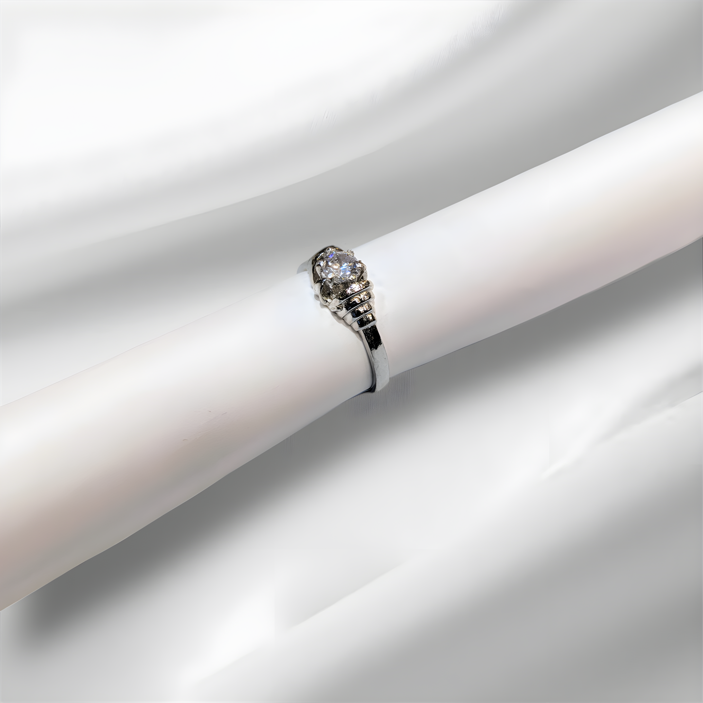 Solitaire Ring Sterling Silver