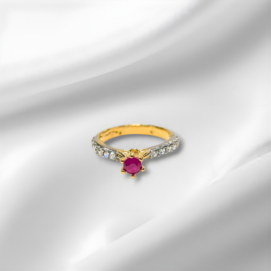 Solitaire Ring Sterling Silver