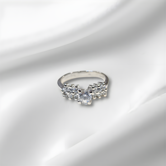 Solitaire Ring Sterling Silver